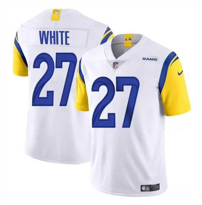 Youth Los Angeles Rams #27 TreDavious White White Vapor Untouchable Stitched Jersey Dzhi